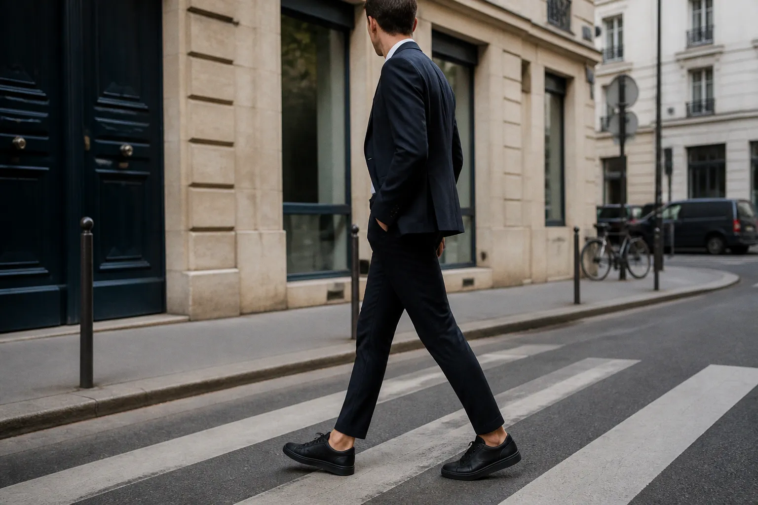Sneakers noirs homme : comment les porter avec un costume