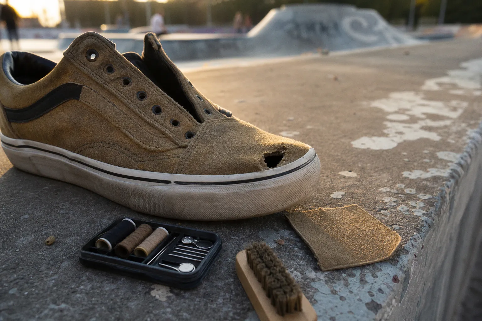 Trou dans vos Vans : les étapes pour réparer le daim